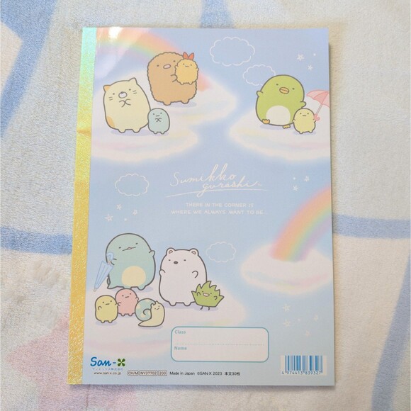 Sumikko Gurashi Rainbow Unlined B5 Notebook - Picture 3 of 4